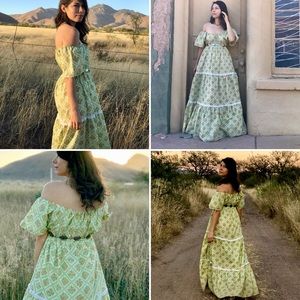 VTG Off the shoulder western Prairie Dress